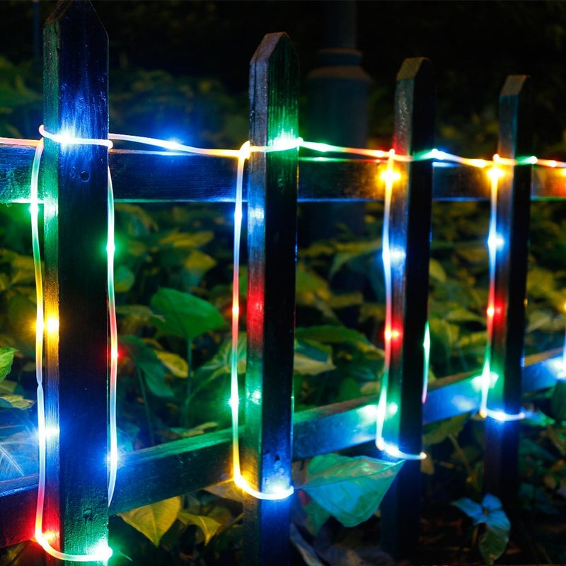 IMAGE 8 Modes Solar Rope Lights Outdoor String Lights 78.7 Feet 20M Waterproof 200LED for Indoor Outdoor Garden Party Patio Lawn Decor Multi Color - Image 4